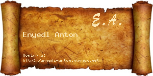 Enyedi Anton névjegykártya